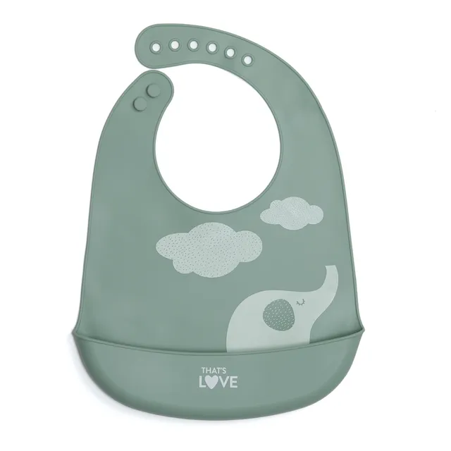 That's Love bavaglino silicone verde con tasca