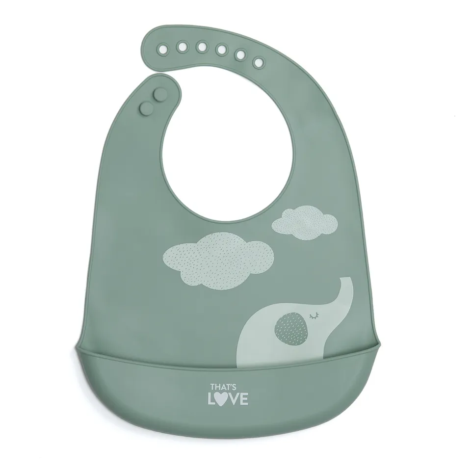 That's Love bavaglino silicone verde con tasca
