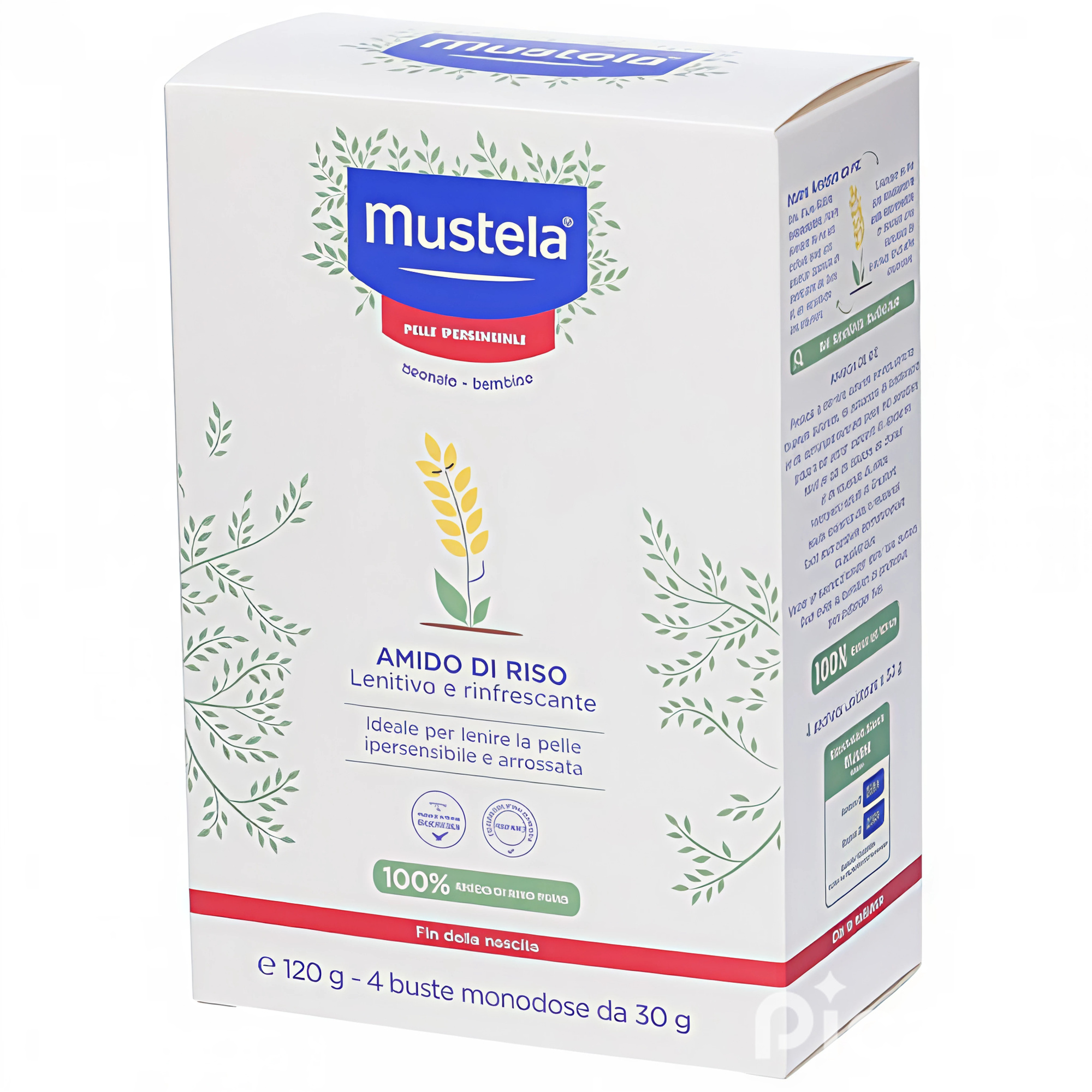 Mustela Amido di Riso bagnetto 4x30 g lenitivo