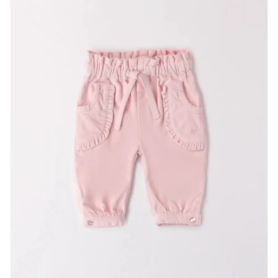 iDO Pantalone Velluto Foderato Bimba Tinta Unita
