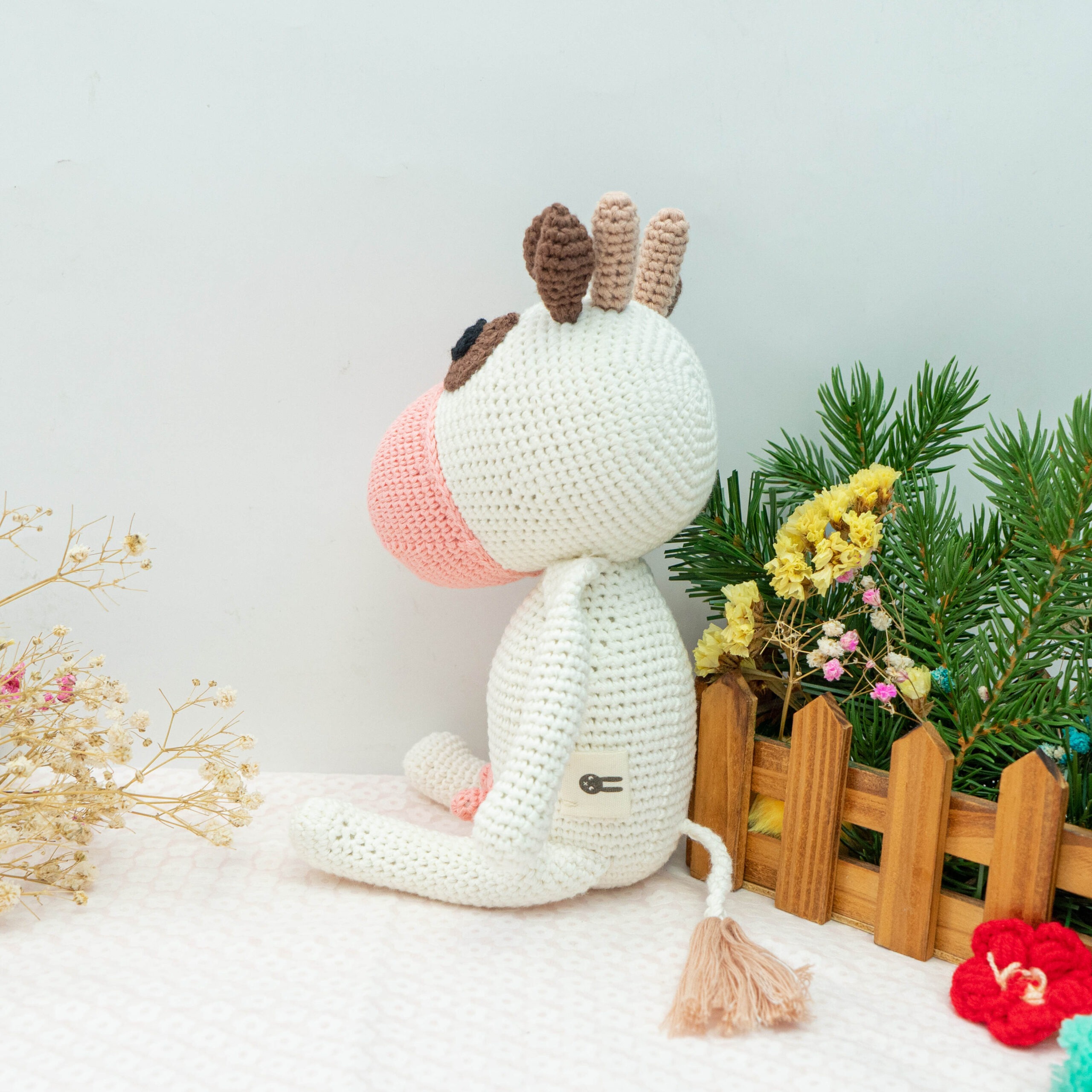 Piccoli Toys Adriana la Mucca peluche uncinetto cotone