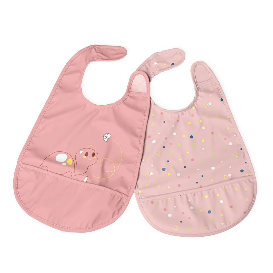 Chicco bavaglino pappa rosa impermeabile 6m+ 2 pezzi