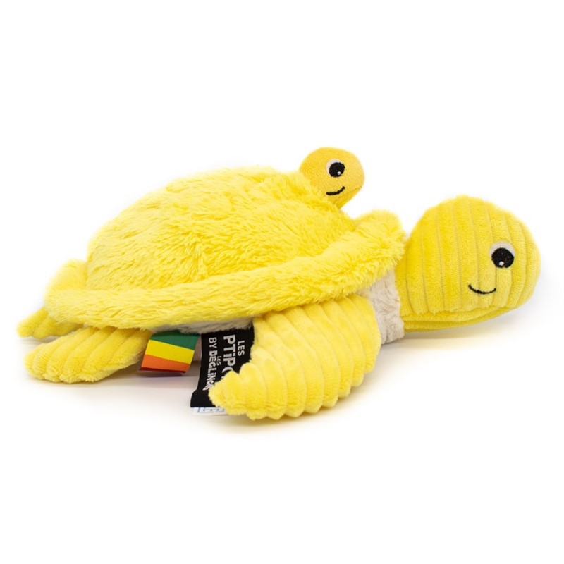 Les Déglingos Ptipotos Sauvenou Peluche Tartaruga Bebè Giallo