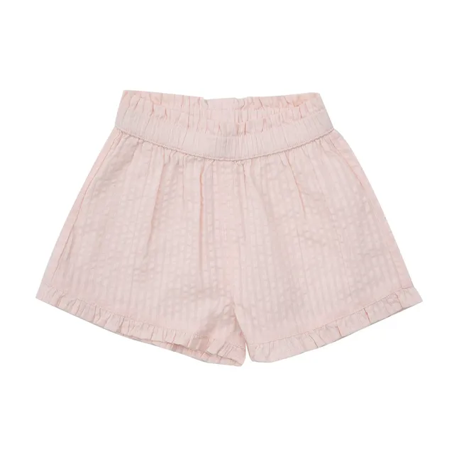 Short morbido bimba rosa antico elastico in vita