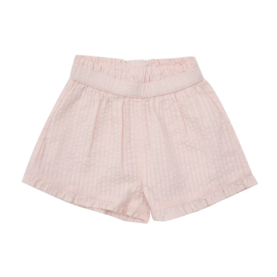 Short morbido bimba rosa antico elastico in vita