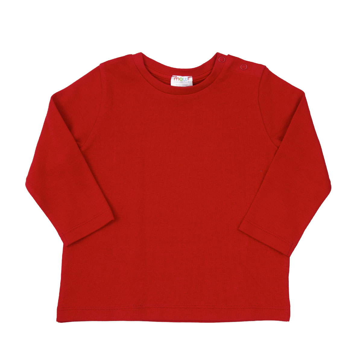 Mawi Base Interlock t-shirt manica lunga bimbo cotone bottoncini