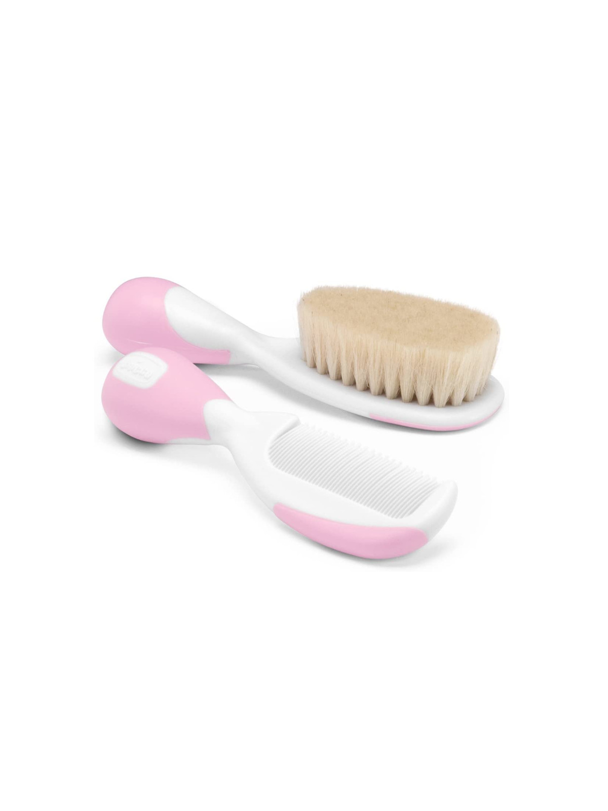 Set spazzola e pettine neonato rosa delicato