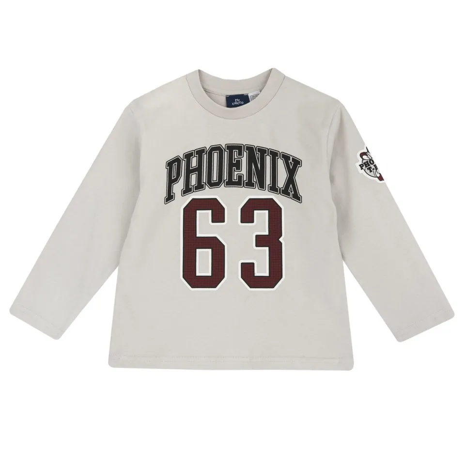 Chicco Phoenix t-shirt bambino manica lunga beige cotone