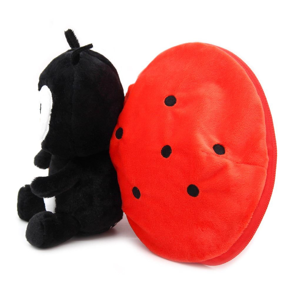 Les Deglingos Flipetz Comet Peluche Reversibile Coccinella Pomodoro