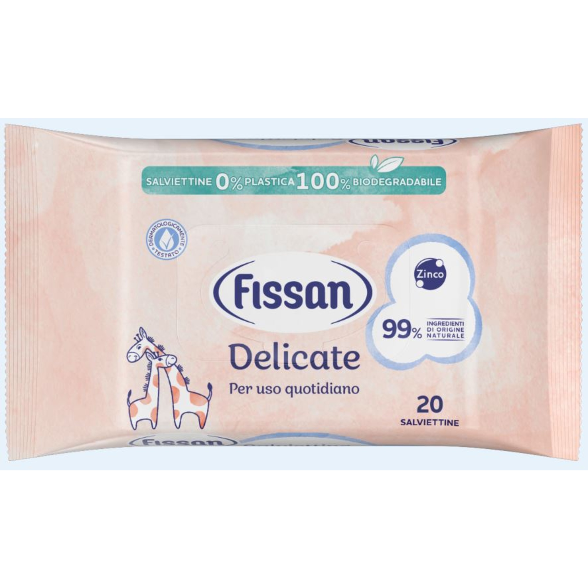 Fissan Delicate salviettine baby 20 pz aloe e zinco