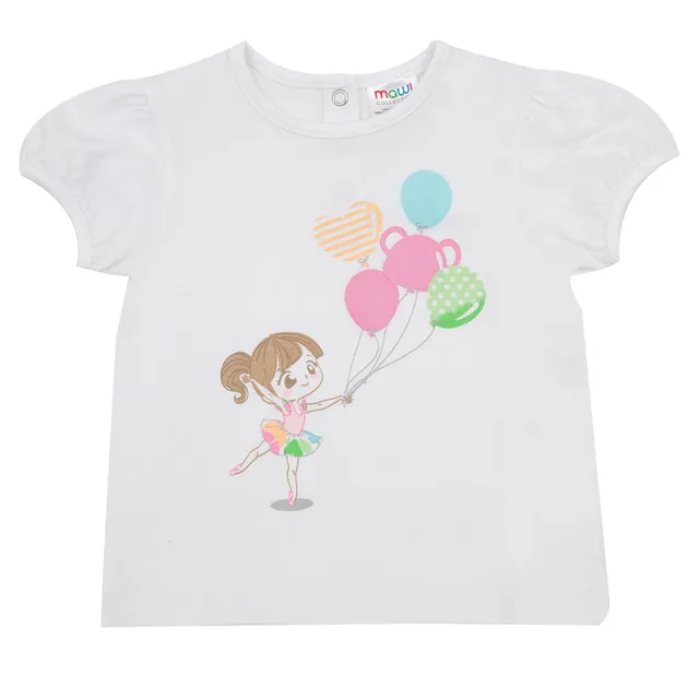 Toys Center Baby t-shirt bimba bianca ballerina jersey