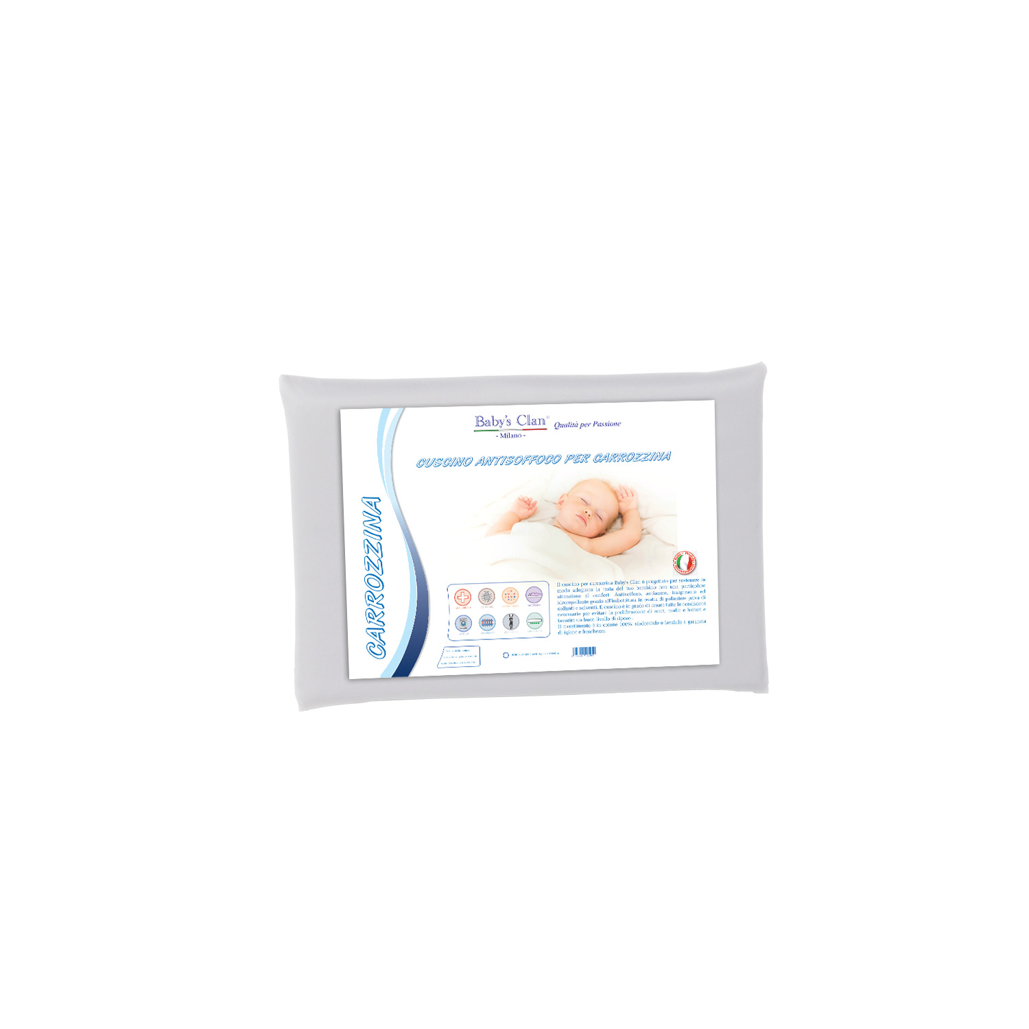 Baby's Clan cuscino carrozzina antisoffoco cotone