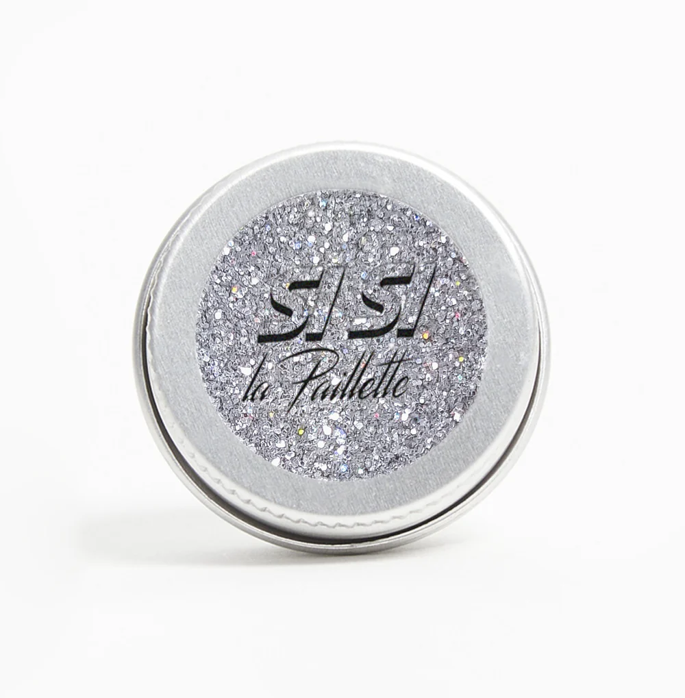 Si Si La Paillette Holo Argenté glitter viso fini biodegradabile