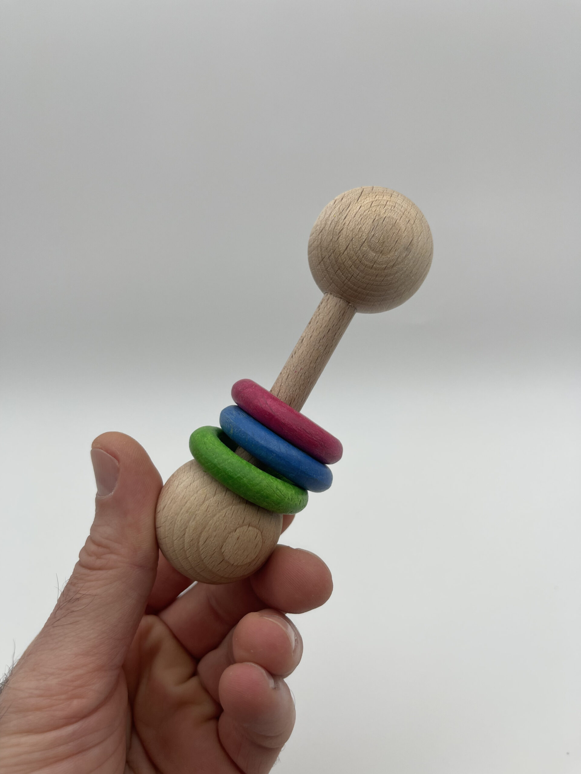 The Dida Sonaglio in Legno 3 Anelli Colorati Faggio
