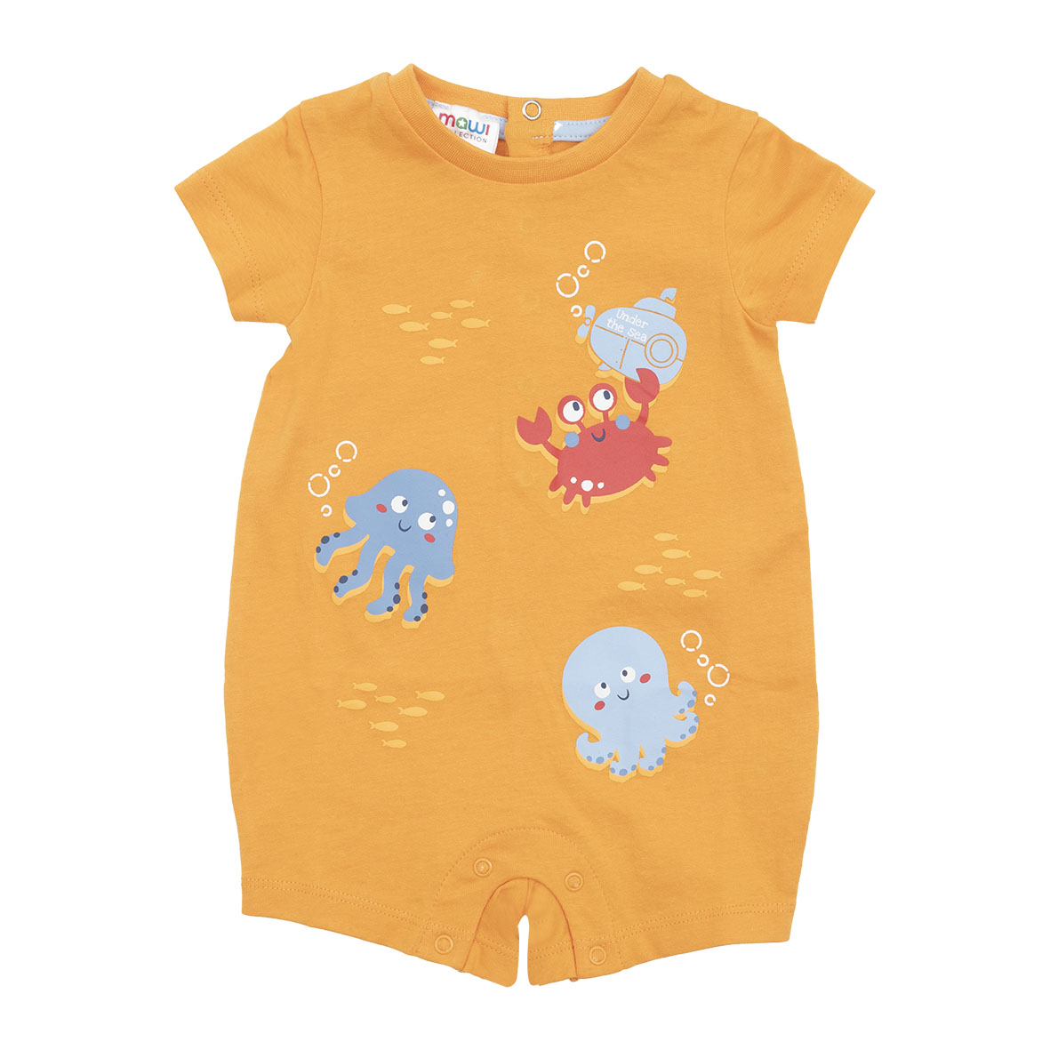 Pagliaccetto jersey bimbo arancione mare