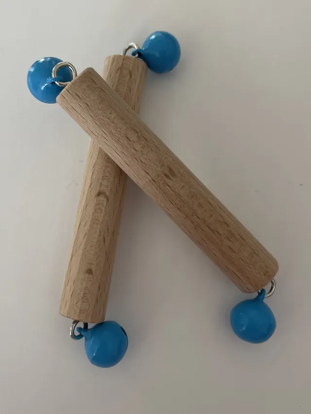 The Dida Sonaglio Montessori legno blu campanelli