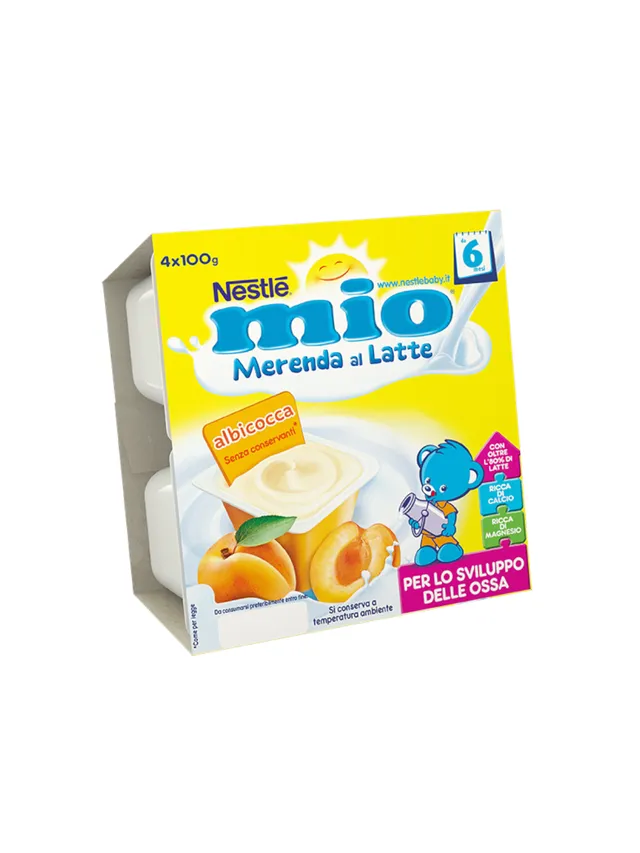 Nestlé Mio Merenda Lattea Albicocca 4x100 g al latte