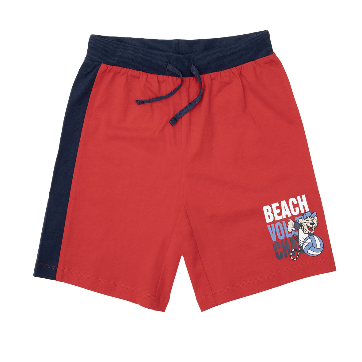 Bermuda bimbo rosso tiger short jersey elastico con tasca