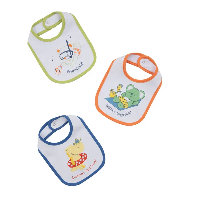 Toys Center Baby bavaglini bimbo cotone animaletti 3 pezzi
