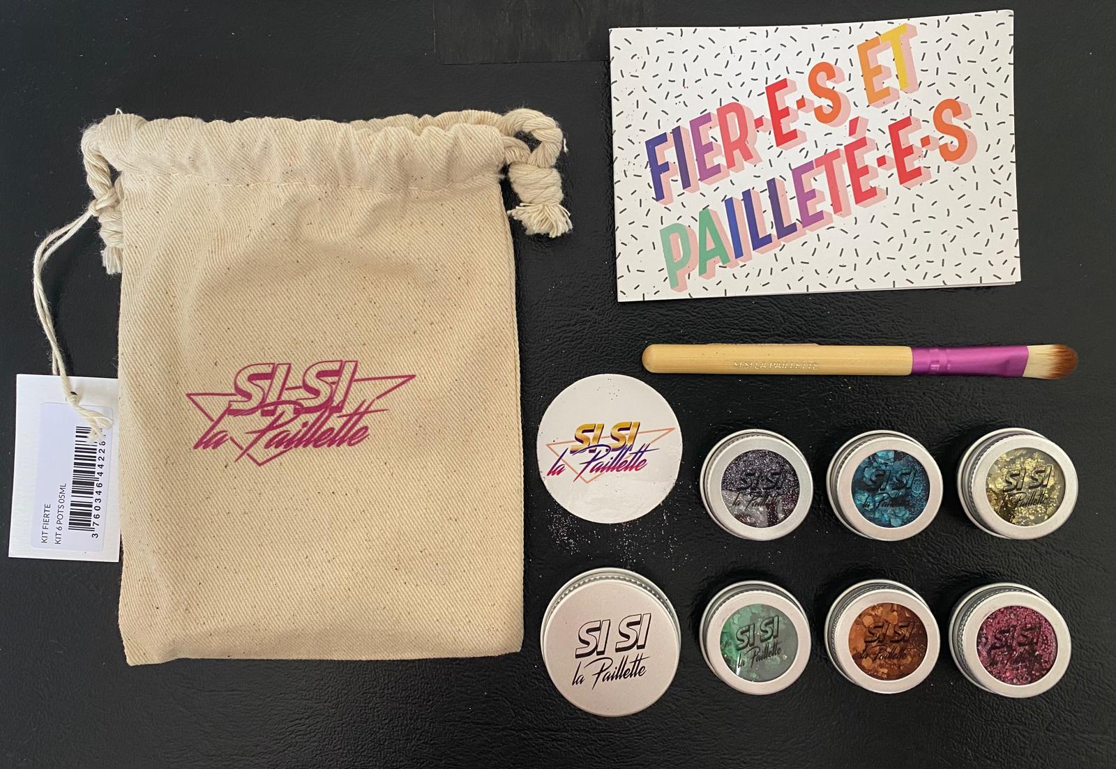 Si Si La Paillette Kit Fierté glitter biodegradabile viso