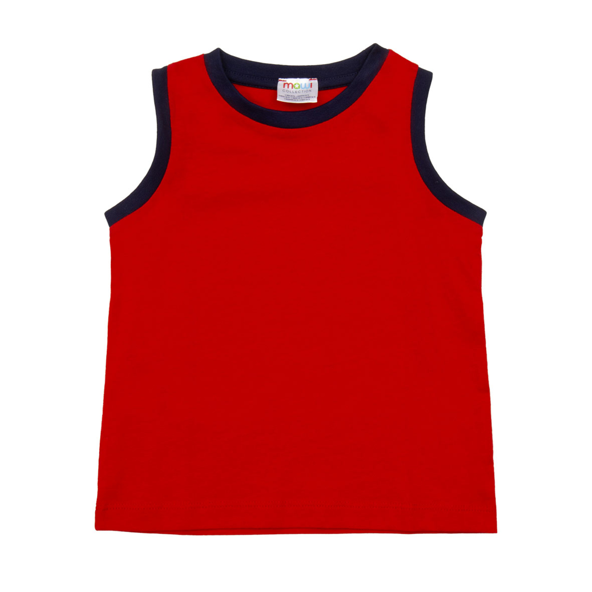 Canotta jersey basica in cotone con costine