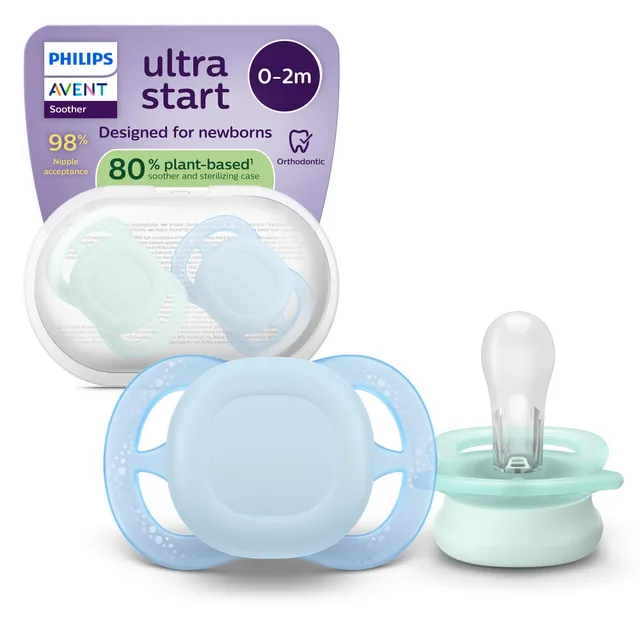 Philips Avent Ultra Start succhietto 0-2 mesi verde blu 2pz