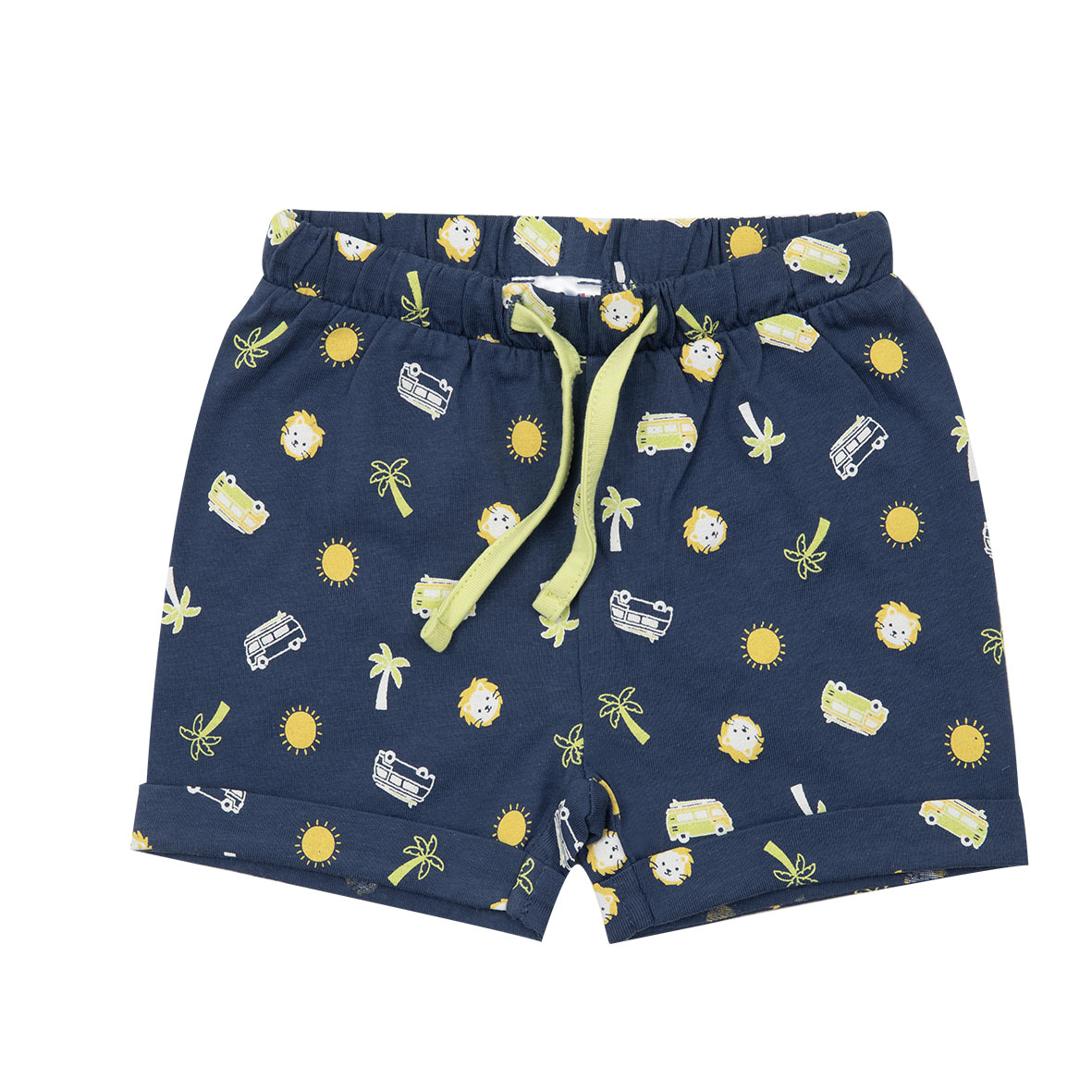 Pantaloncino Jersey Bimbo Blu Stampato con Elastico