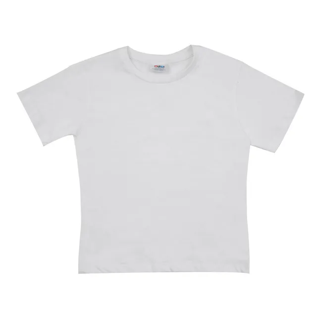 T-shirt bimbo basic jersey bianca mezza manica cotone