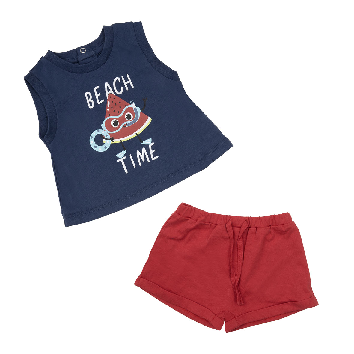 Toys Center Baby set canotta e shorts bimbo blu/rosso