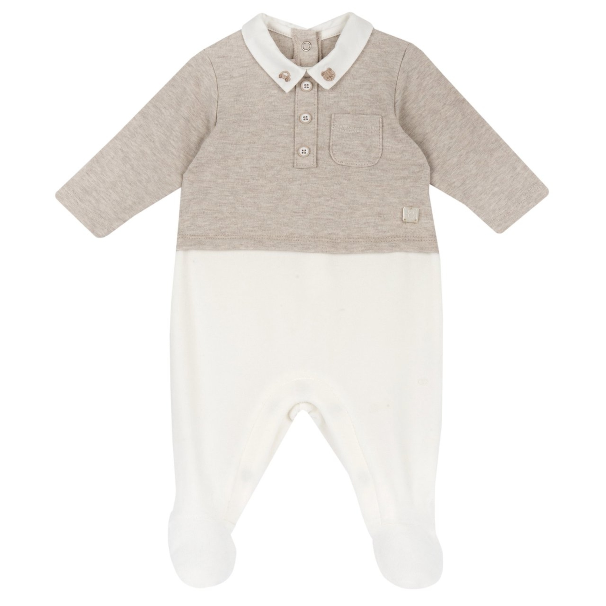 Chicco tutina neonato interlock e ciniglia taschino antiscivolo