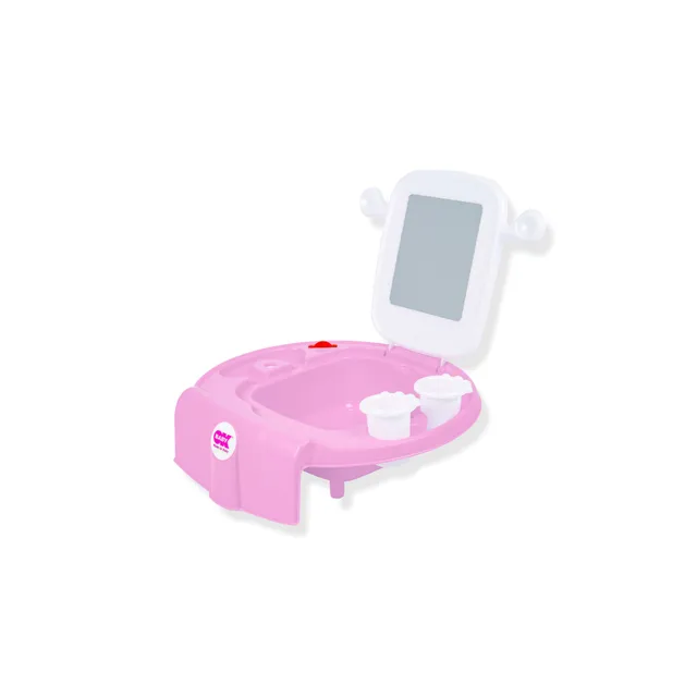 Ok Baby Space mini lavandino bimbi rosa con specchio