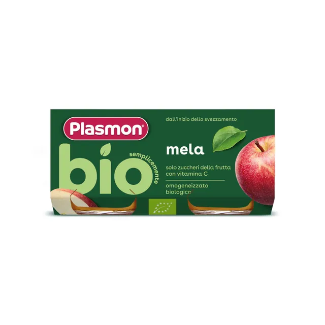 Plasmon omogeneizzato mela bio 2x80g vitamina C