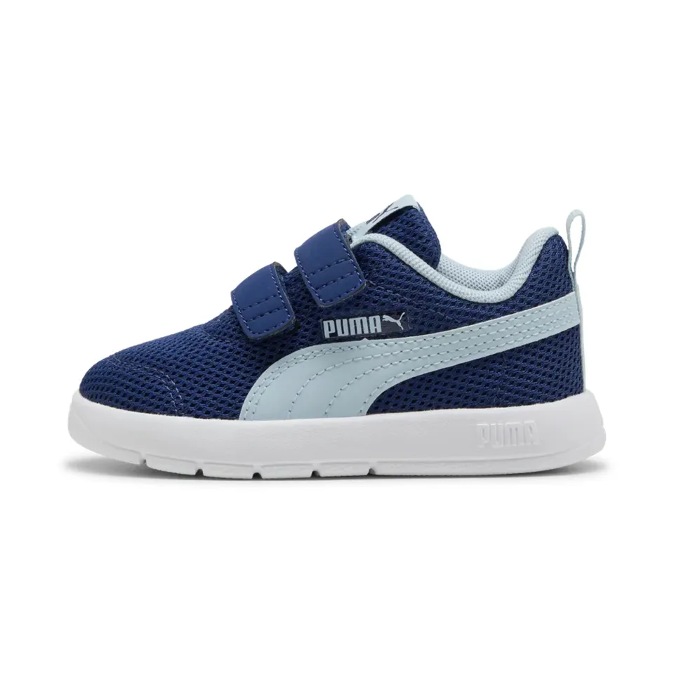 Puma Courtflex V3 Mesh sneakers bimbo verde strappi