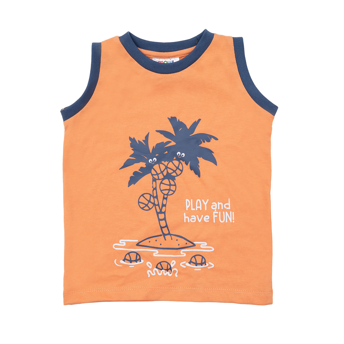 Toys Center Baby canotta bimbo arancione Isola Felice jersey