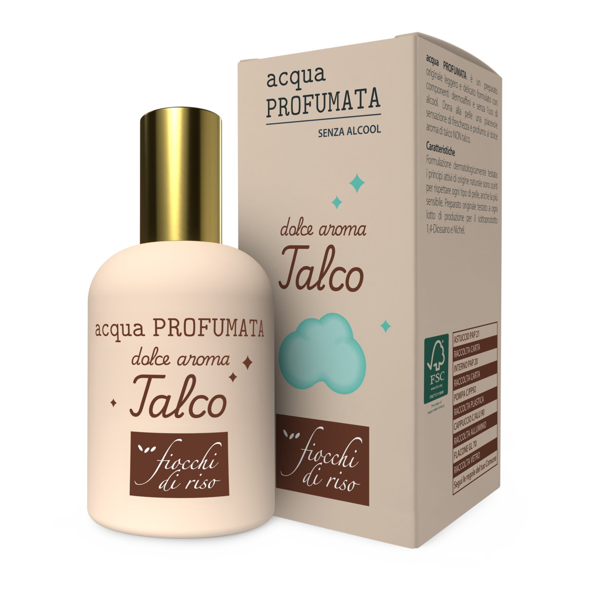 Fiocchi di Riso Talco Non Talco Acqua Colonia 50ml