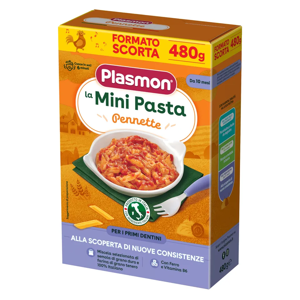 Plasmon Mini Pasta Pennette bimbi 480g ferro B6