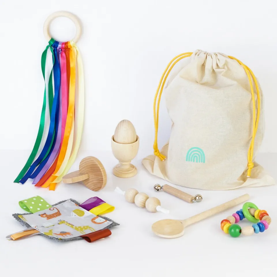 The Dida Montessori set arcobaleno giochi neonato 2-12 mesi legno