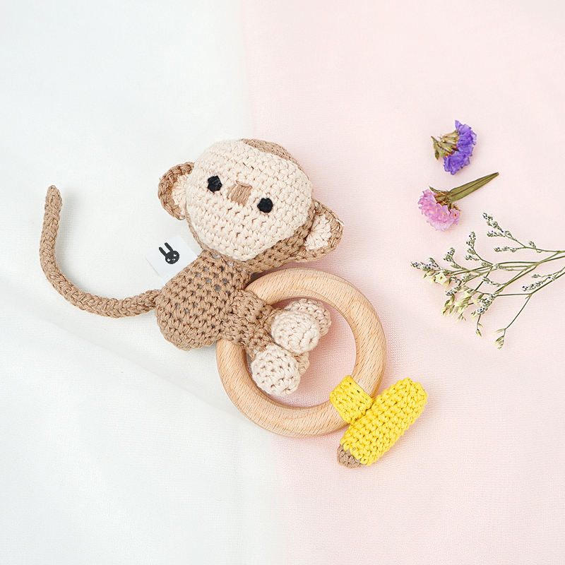 Piccoli Toys Mafalda sonaglio uncinetto scimmia cotone