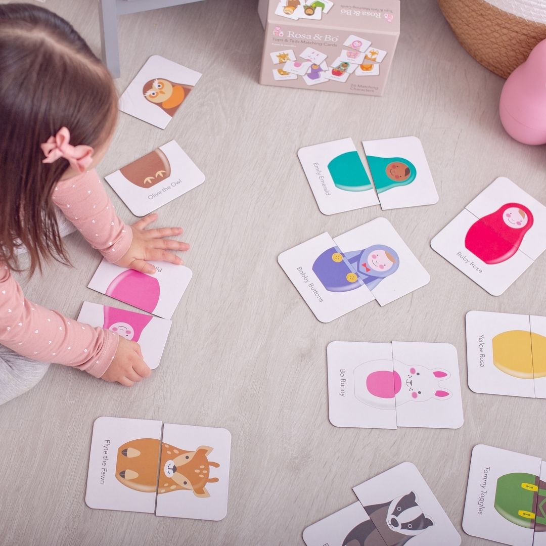 Rosa & Bo Tops & Tails memory abbinamento bambini