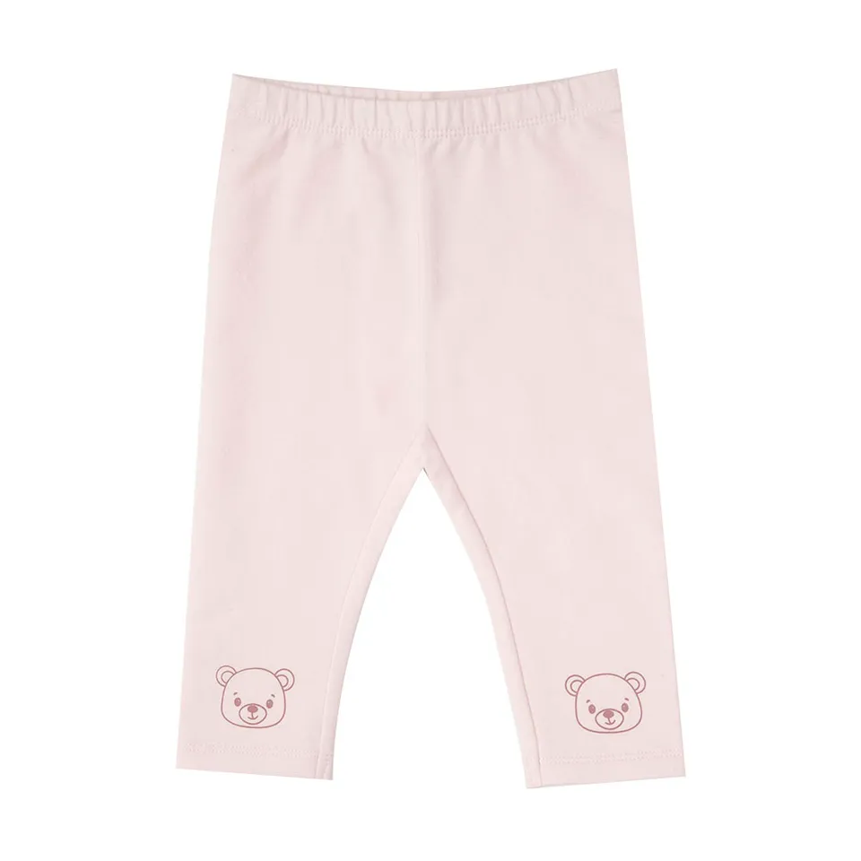 Legging felpato bimba rosa con orsetti casual