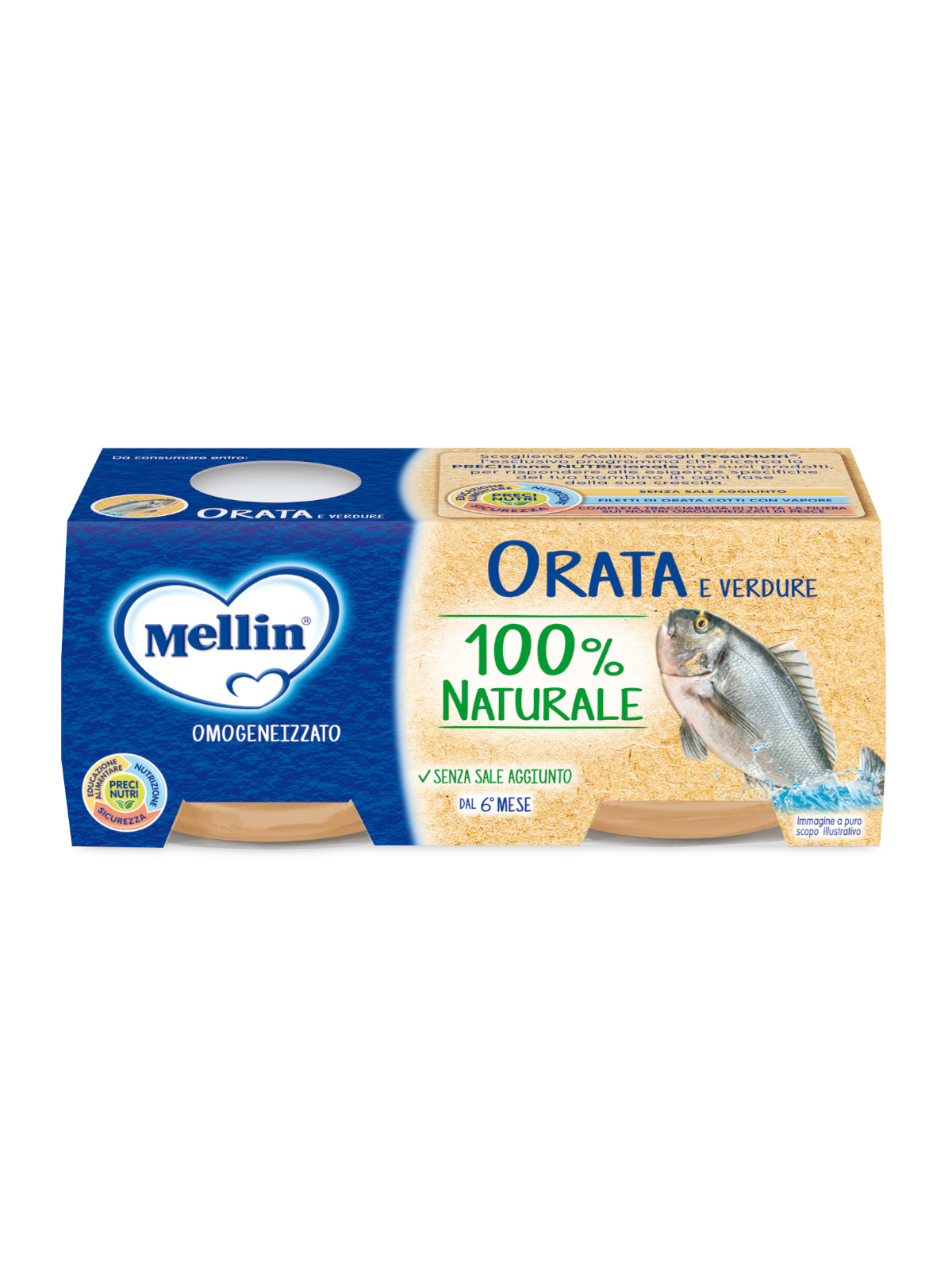 Mellin omogeneizzato orata 2x80 g dal 6 mese