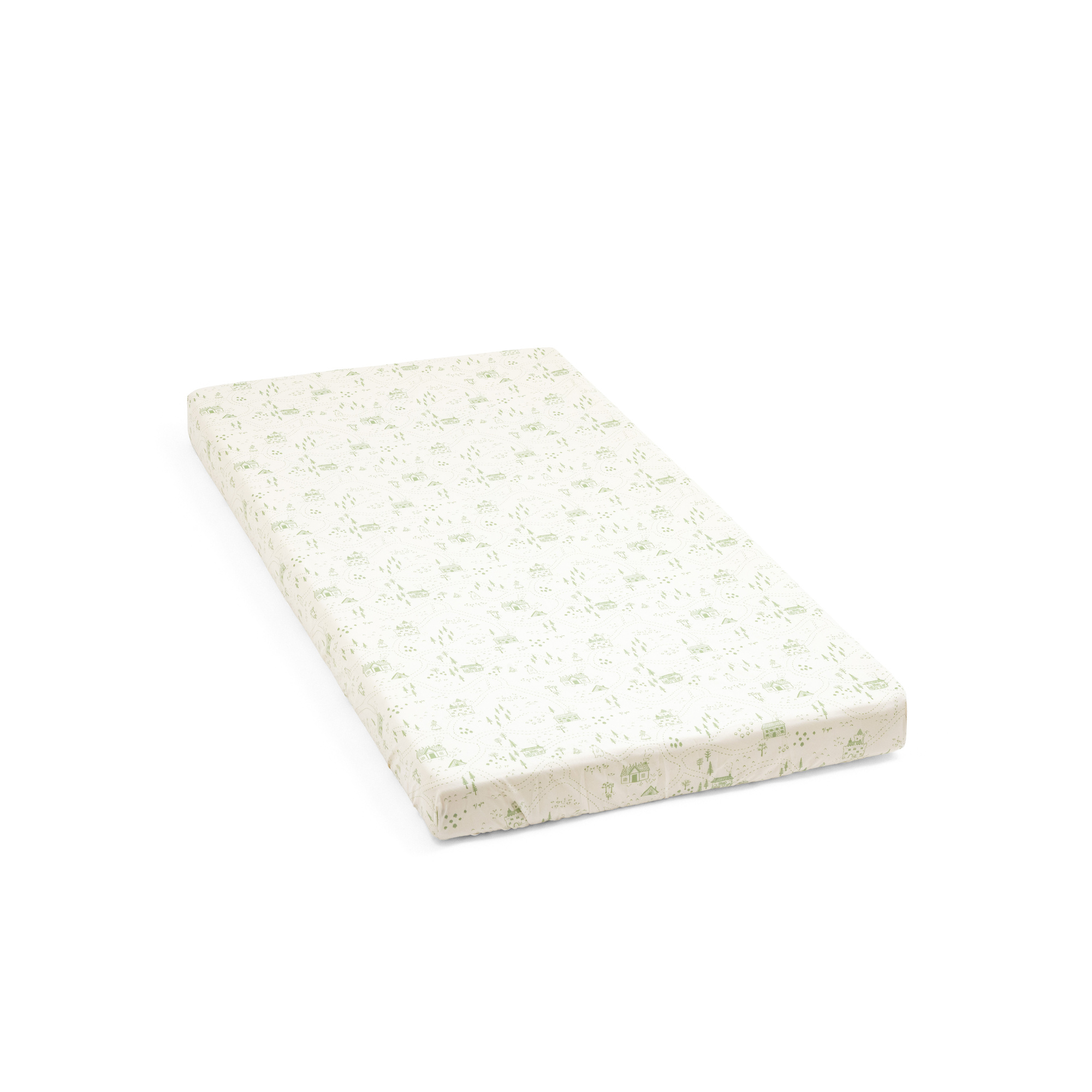 Stokke Nighti Lenzuolo con Angoli 60x120cm Green Map Cotone
