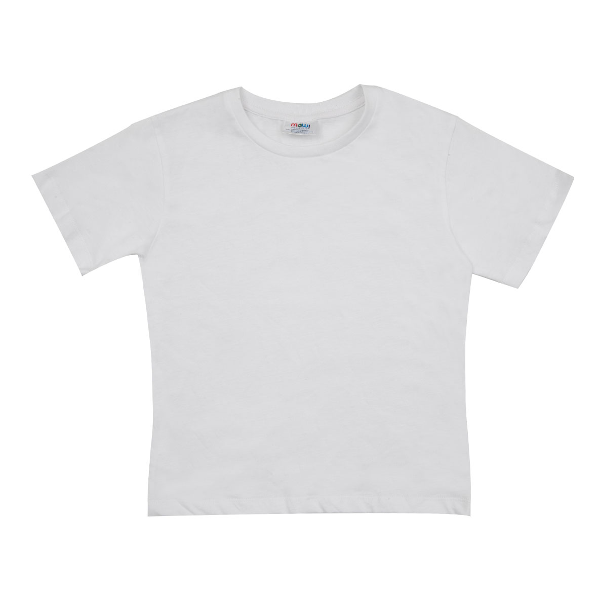 T-shirt bimbo basic jersey bianca mezza manica cotone