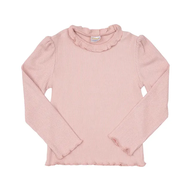 Mawi lupetto bambina tricot costina rosa manica lunga