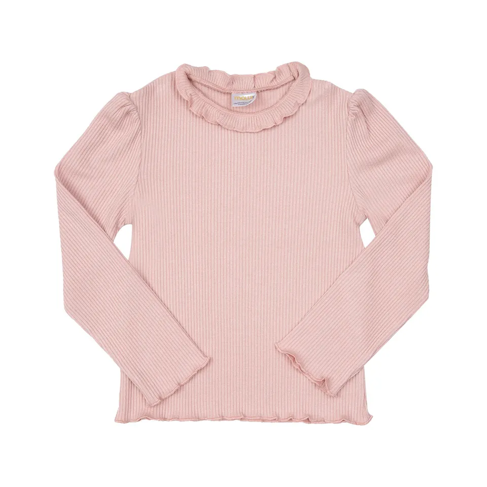 Mawi lupetto bambina tricot costina rosa manica lunga