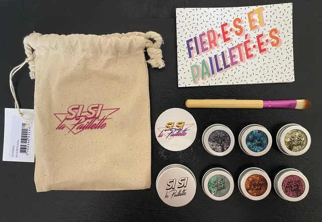 Si Si La Paillette Kit Fierté glitter biodegradabile viso