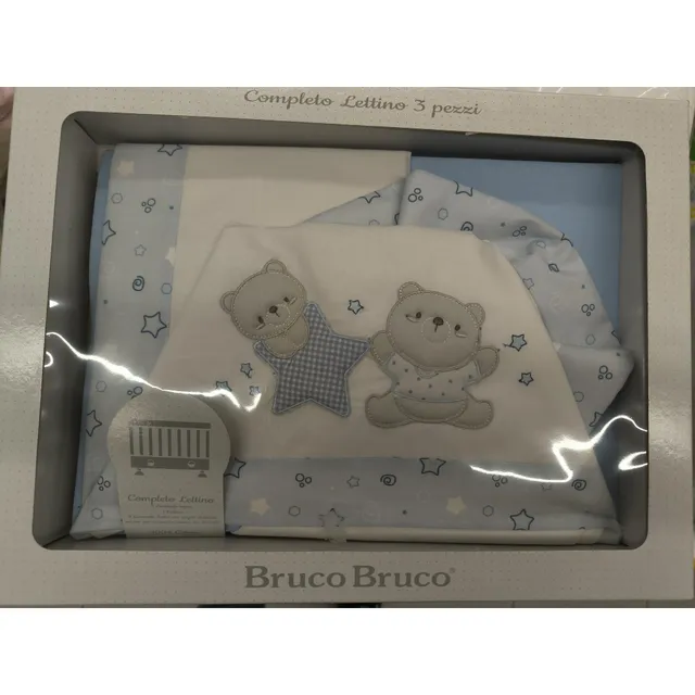 Ellepi Bruco Bruco completo lettino 3pz azzurro orsetti