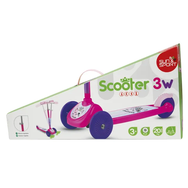 Twist&Roll monopattino 3 ruote bambini manubrio regolabile PVC
