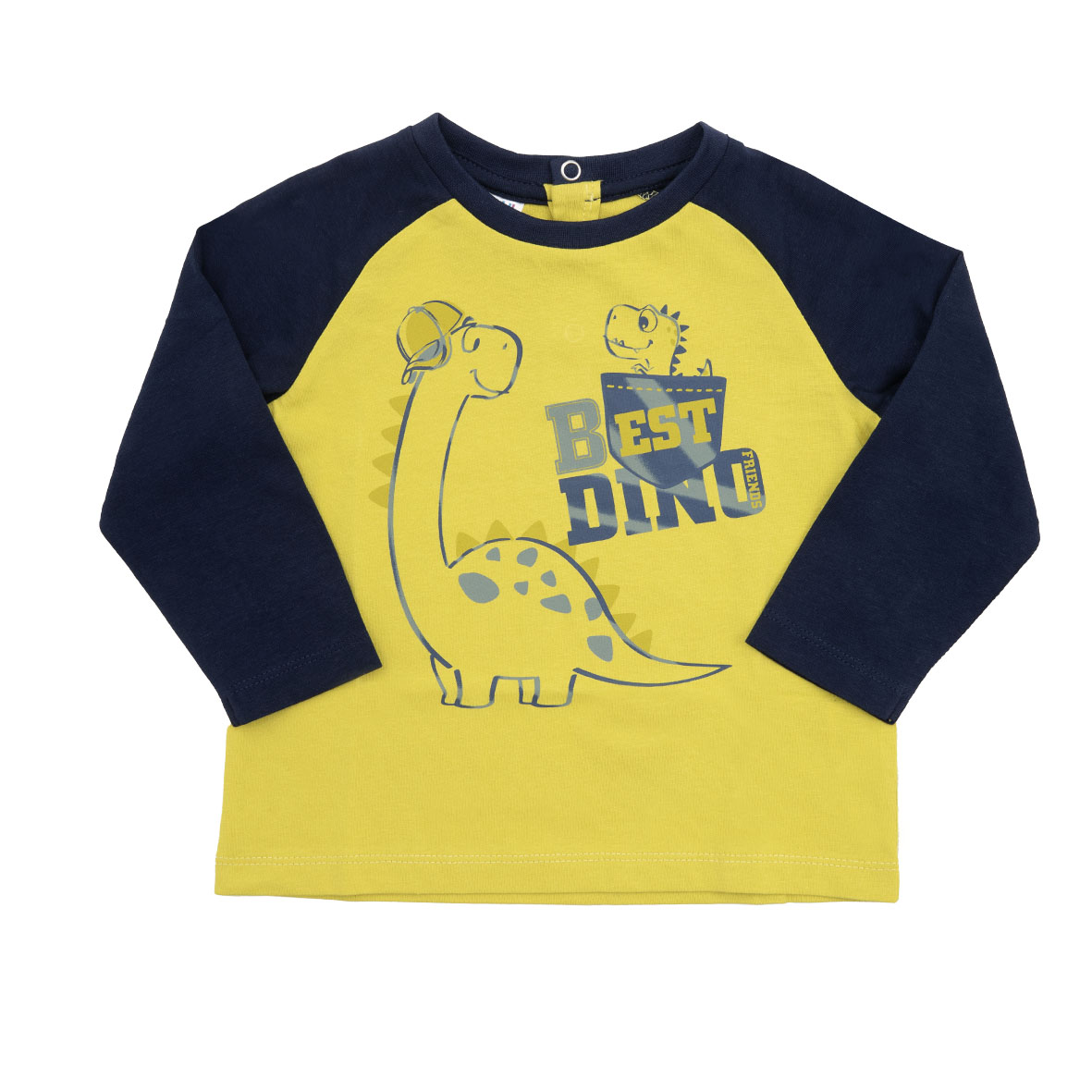 Toys Center Baby T-Shirt Bimbo Blu Giallo Dino Manica Lunga