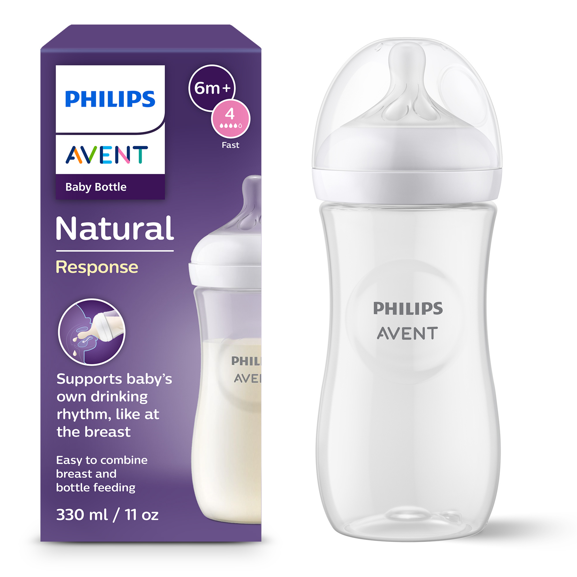 Philips Avent Natural Response SCY906/01 biberon 330 ml flusso 4 anticolica